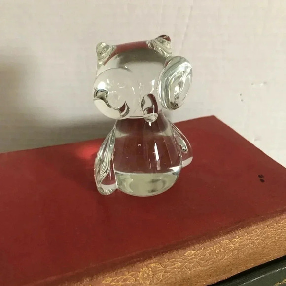Blown Glass  Owl Paperweight - Picture 1 of 11